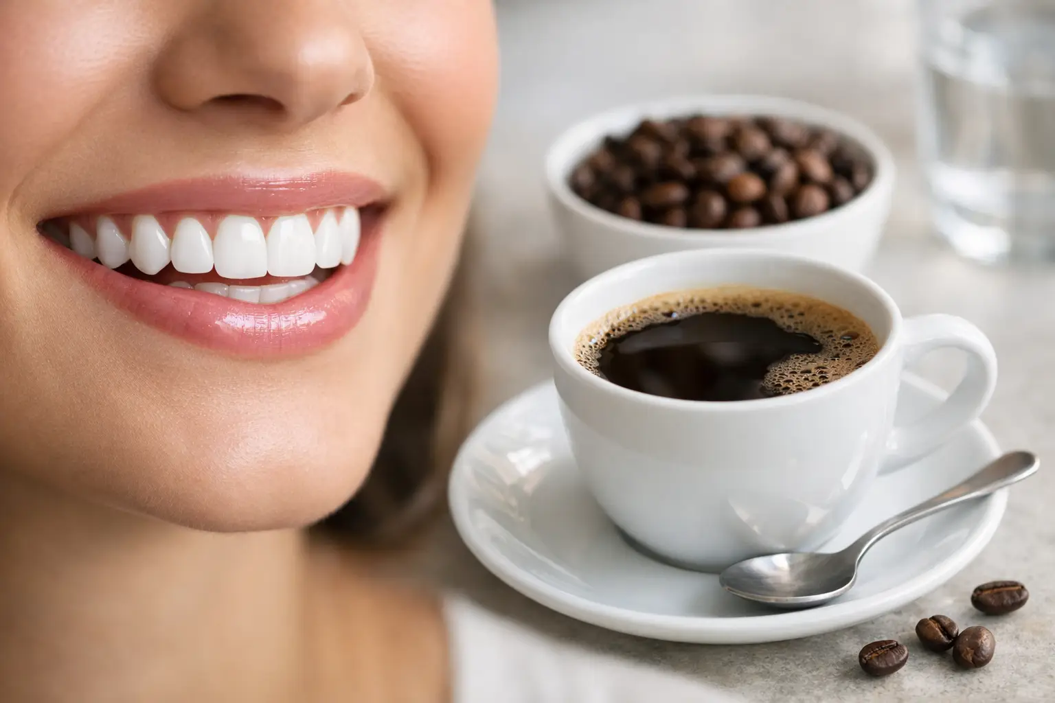 Le faccette si macchiano con il caffè?